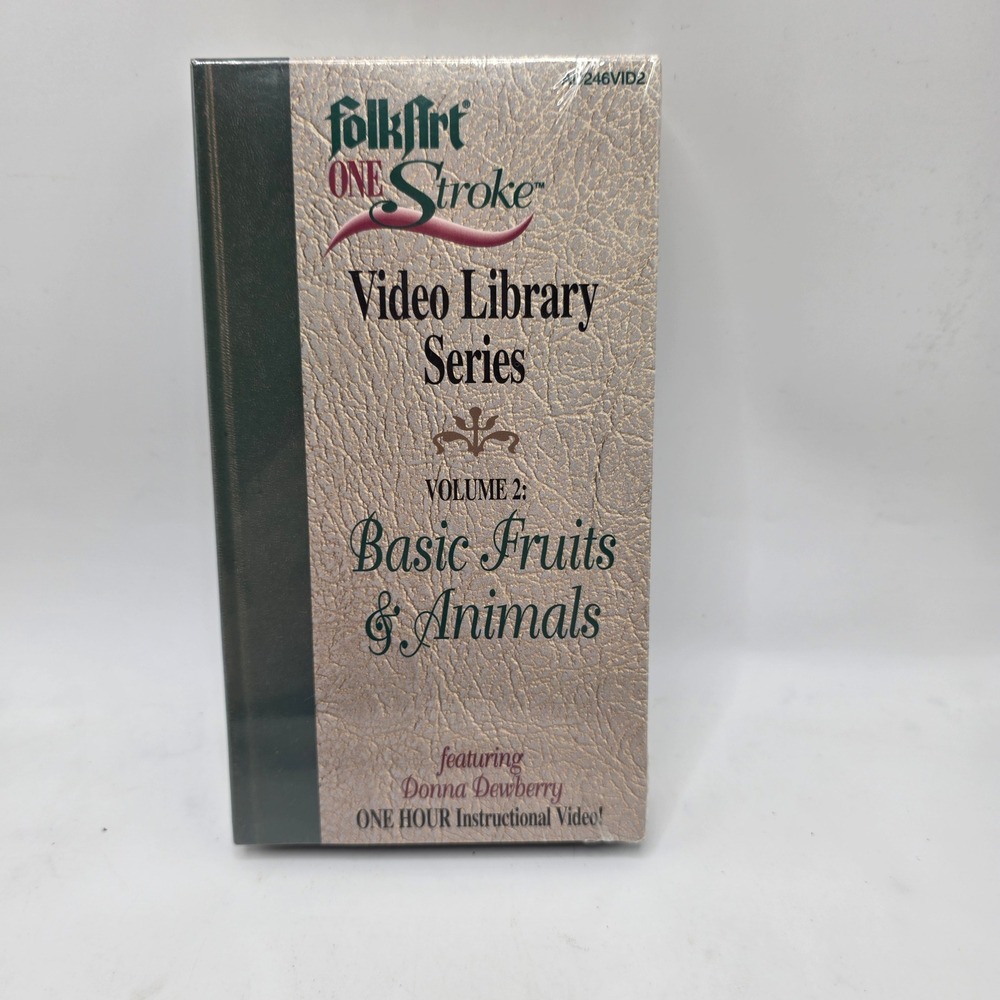 FolkArt One Stroke VHS Donna Dewberry Vol 2 Basic Fruits Animals Painting DIY